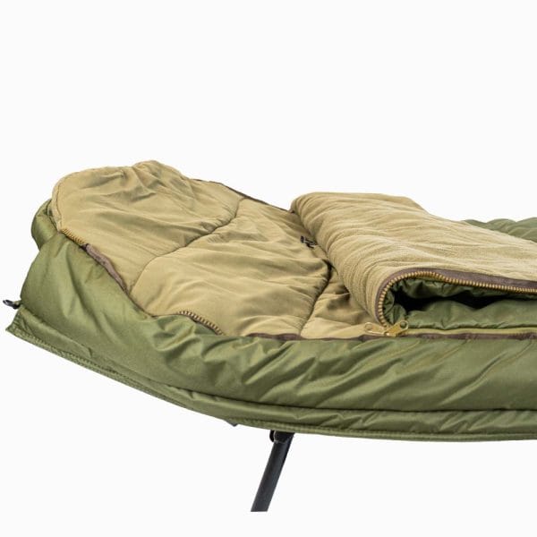 Detail foto bovenste slaapzak omgeslagen, RCG DXL Sleeping System Dual KIDS
