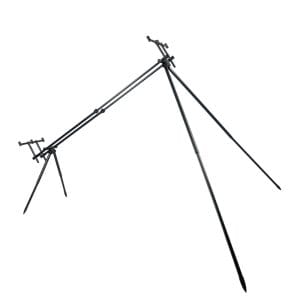 RCG Venator XL 3-Rod overzicht foto voorpoten en achterpoten uitgeschoven. Middenstuk is uitgeschoven op volledige lengte