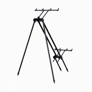RCG RodPod Venator Tri – verstelbare aluminium rodpod voor drie hengels, inclusief draagtas en lange poten