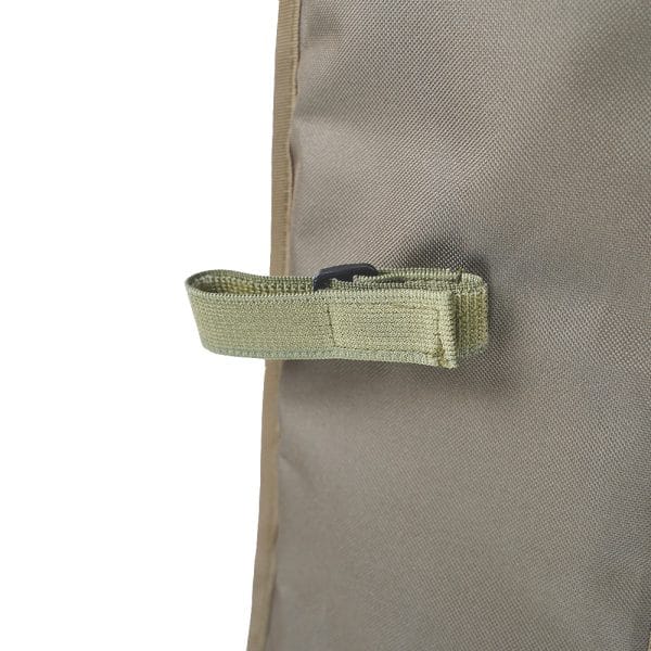 Detail klittenband buitenkant van Rod Pouch DUO 10 ft 2 hengels