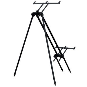RCG RodPod Venator Tri – verstelbare aluminium rodpod voor drie hengels, inclusief draagtas en lange poten
