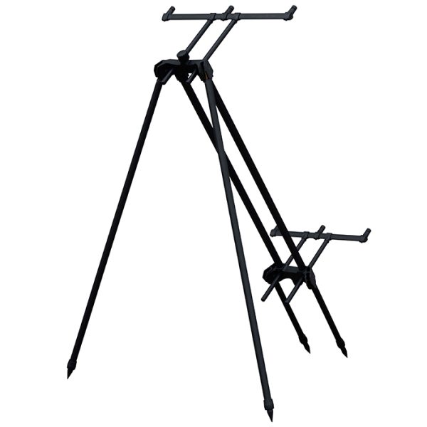 RCG RodPod Venator Tri – verstelbare aluminium rodpod voor drie hengels, inclusief draagtas en lange poten