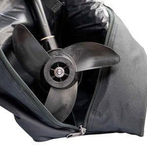 RCG Motor Transport Bag zwart detail foto binnenkant met motor