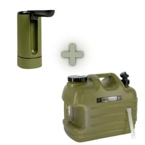 Combi deal RCG Rechargeable Water Tap + RCG Aqua Carrier 25 liter overzicht foto