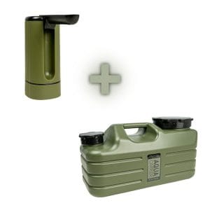 Combi deal RCG Rechargeable Water Tap + RCG Aqua Carrier 5 liter overzicht foto