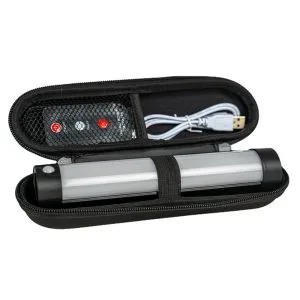 RCG Bivvy Lamp Case overzicht foto open met Bivvy Lamp en accessoires