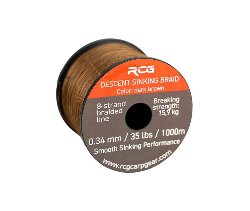 RCG Vislijn Descent Sinking Gevlochten Bruin – 34lbs