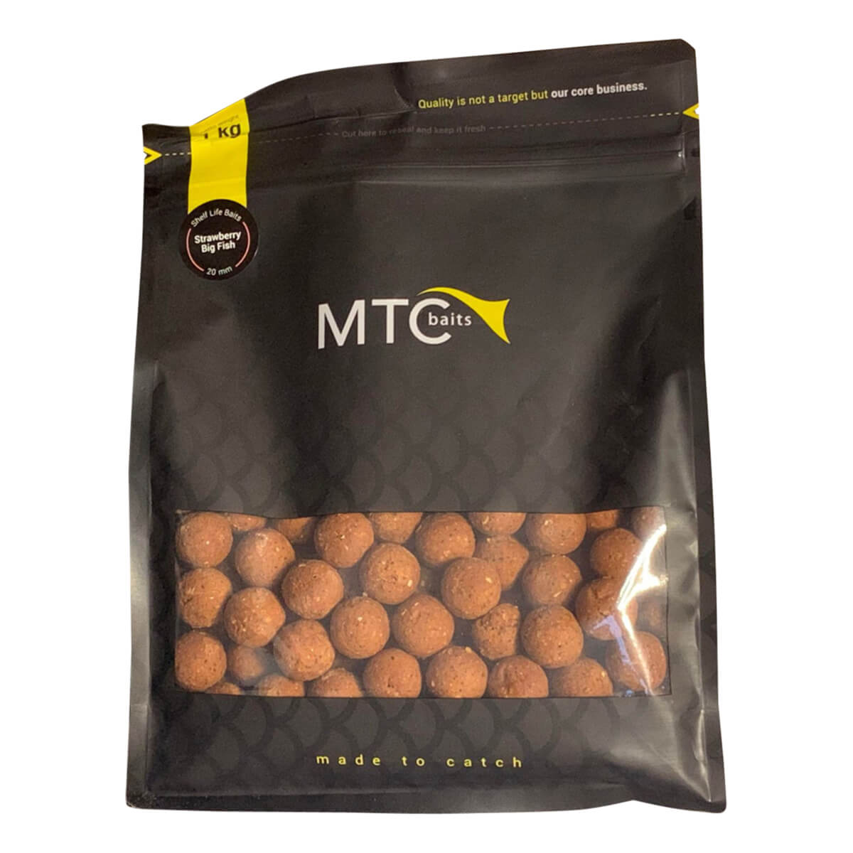 MTC Baits Boilies Shelf Life Strawberry Big Fish 20 mm 1 kg